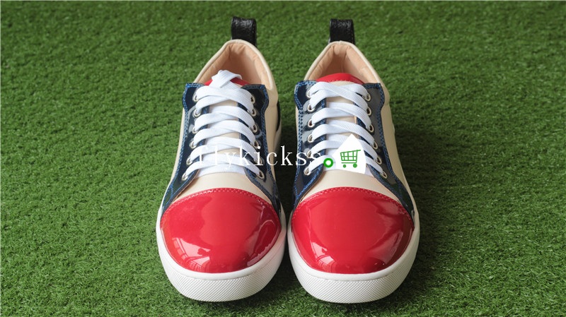 Christian louboutin Low Top Sneaker Red Cream Black